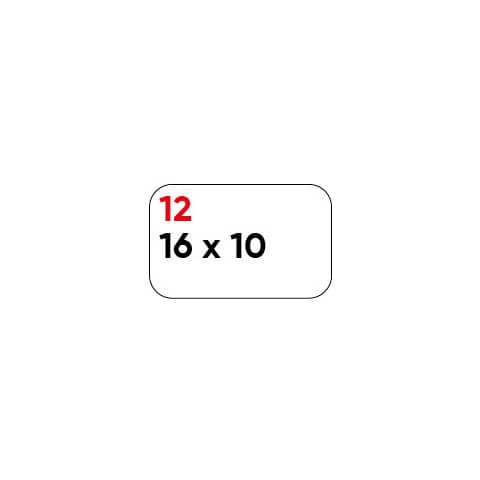 Etichette bianche permanenti Markin Copiatabu 16x10 mm - conf. 10 blister da 10 ff - X11012